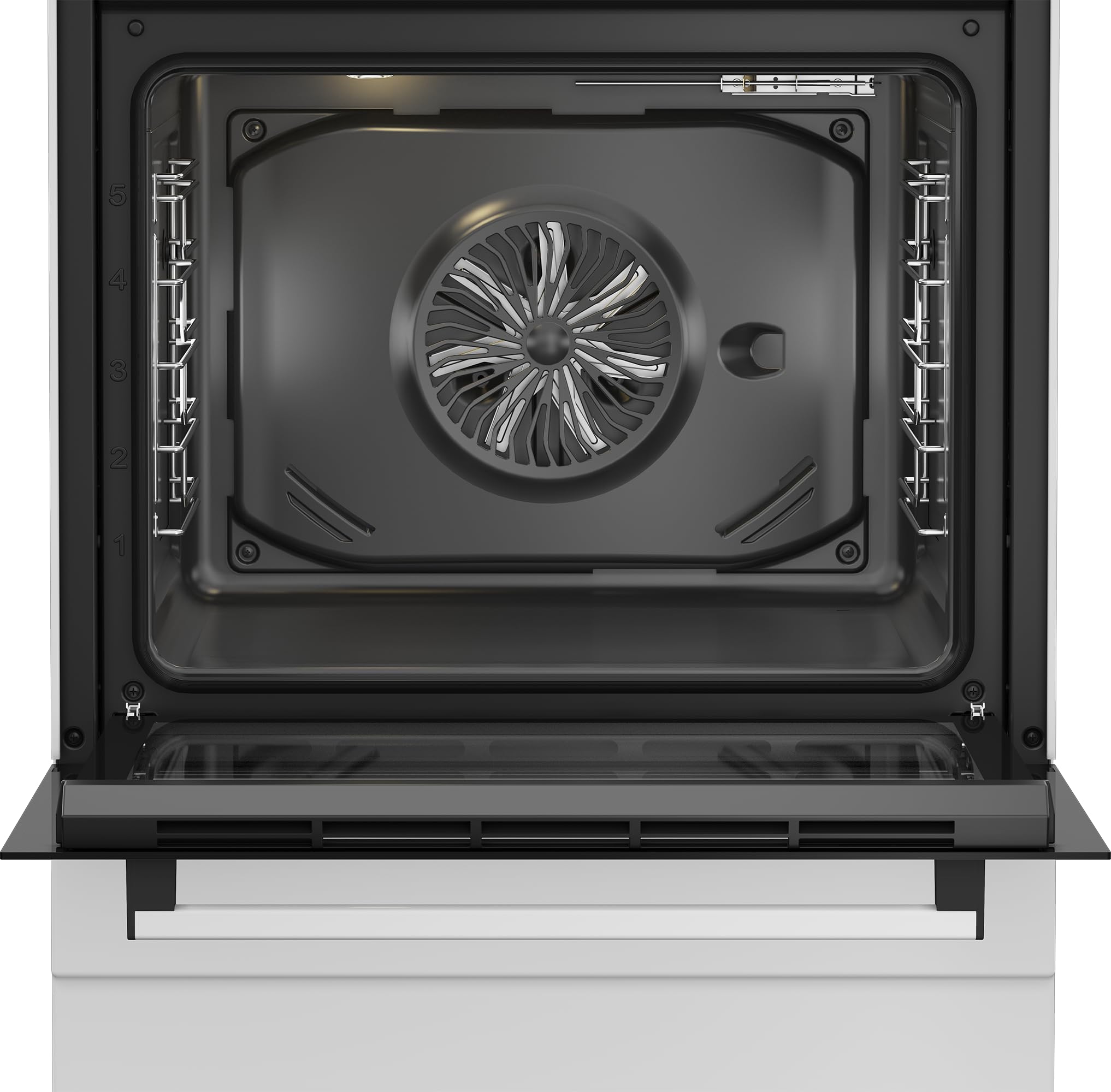 Beko FBM67320WS freistehender Herd 60 cm Backofen 72 l Dampfreinigung SteamShine 8 Heizarten Multifunktionsofen weiß