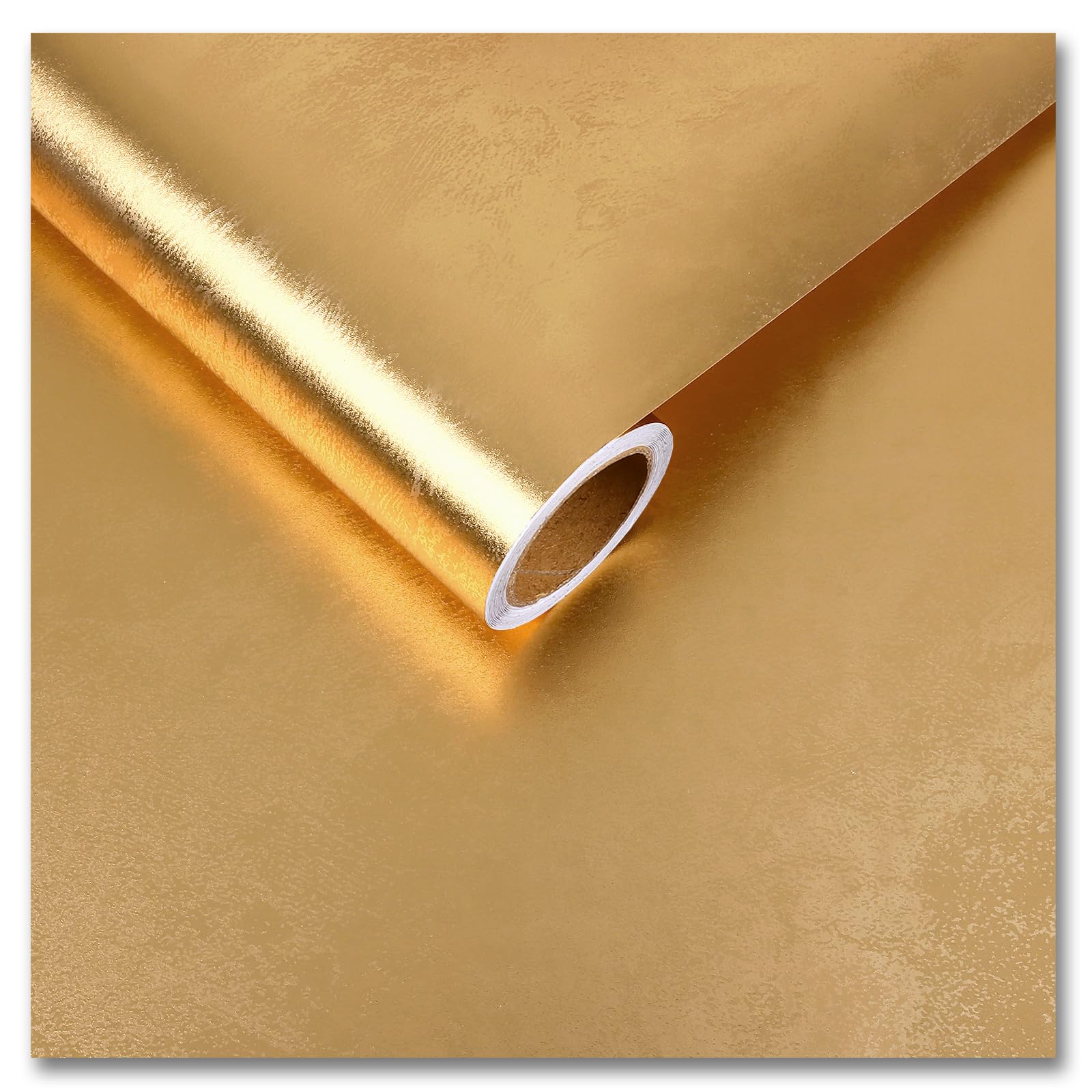 CRE8TIVE Brushed Metallic Gold Peel and Stick Wallpaper 30 x 200 cm Brass Gold Stainless Steel Contact Paper for Appliances Waterproof Heat Resistant Vinyl Wrap for Kitchen Dishwasher Fridge Covers