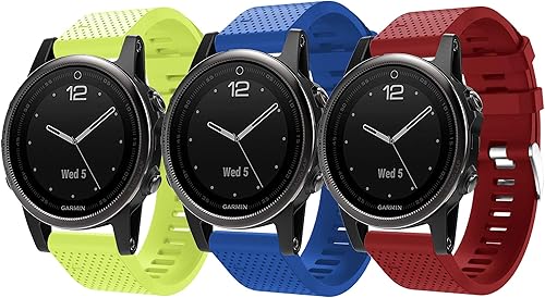 Miniatura 1 de Compatible con bandas Garmin Fenix 5S Plus, Quickfit de silicona, correa de repuesto para reloj, correa de repuesto para Garmin Fenix 5S, no