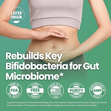 PureBifido Probiotics with 5 Strains of Bifidobacteria for Seeding Gut Microbiome and Boosting Your Gut Health, 30 Servings, HMO-Prebiotic Responding Strains