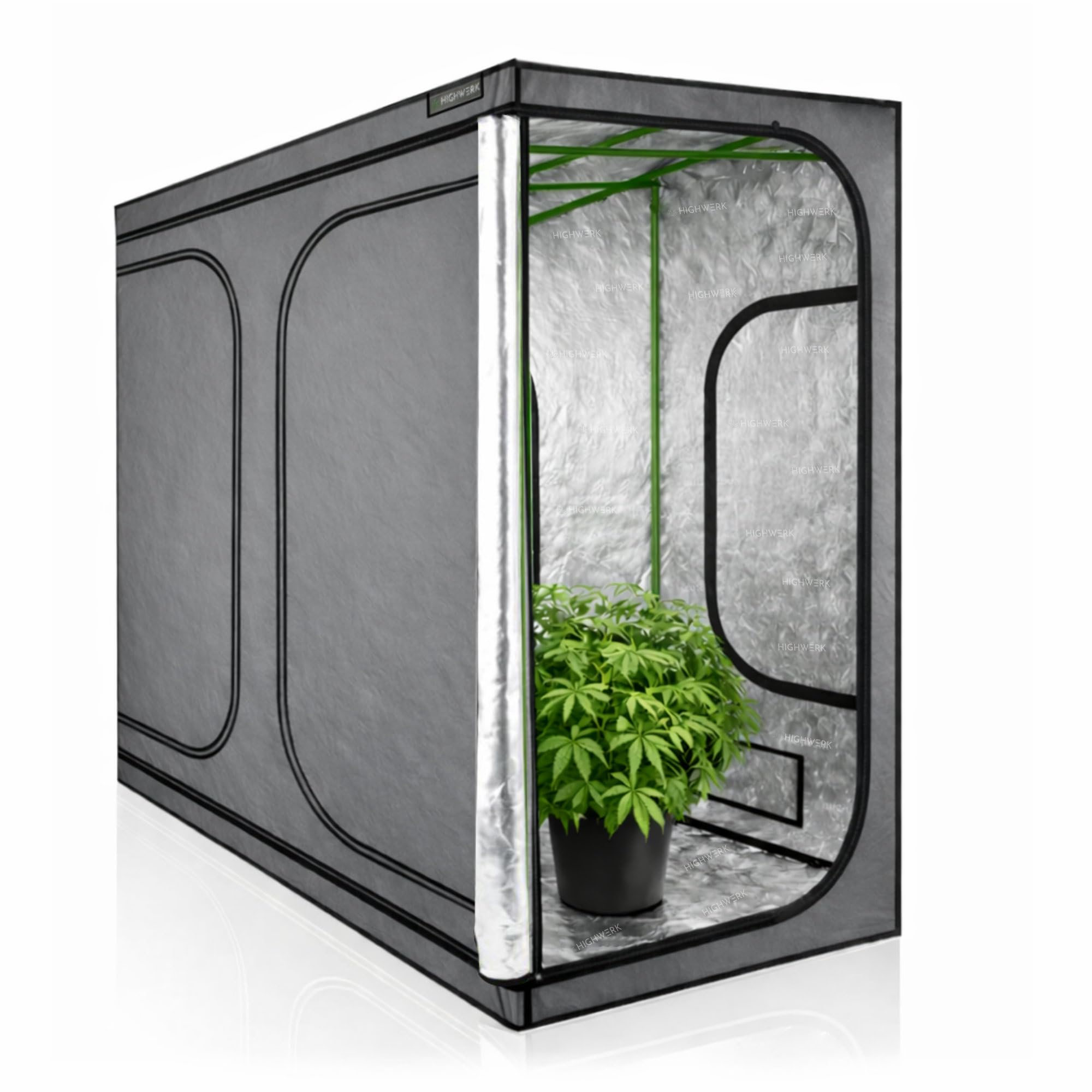 Tenda da coltivazione 240 x 120 x 200 cm | MyHomeGrow Grow Tent, grigio | Tenda da coltivazione indoor per la coltivazione di piante | Growbox, Homegrow, armadio da coltivazione