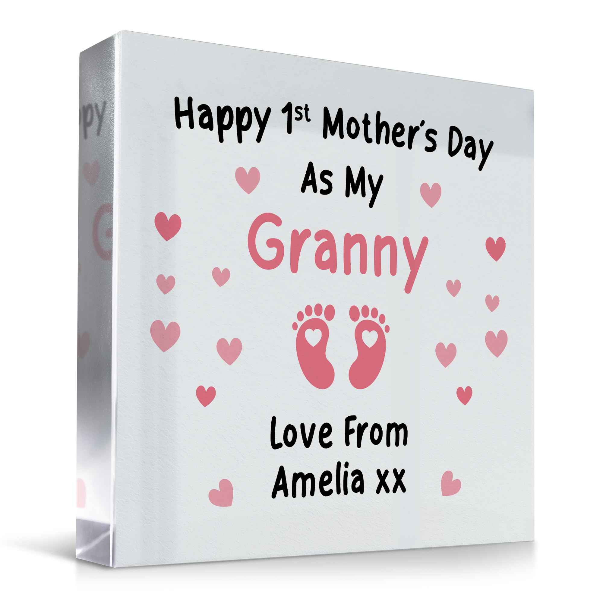 Red Ocean First Mothers Day Gift For Granny Personalised Granny Gift From Granddaughter Grandson From Bump 1st Mothers Day Baby Boy Baby Girl Keepsake