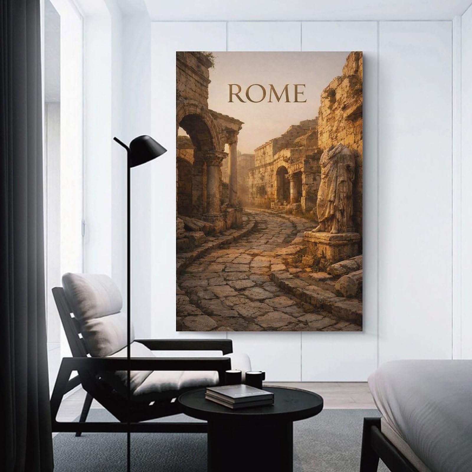Junmoney Rome Silent Eternity Canvas Wall Picture 24x36inch(60x90cm), for Living Room, Bedroom Or Apartment Walls, Modern Wall Decor for Cosy Interiors