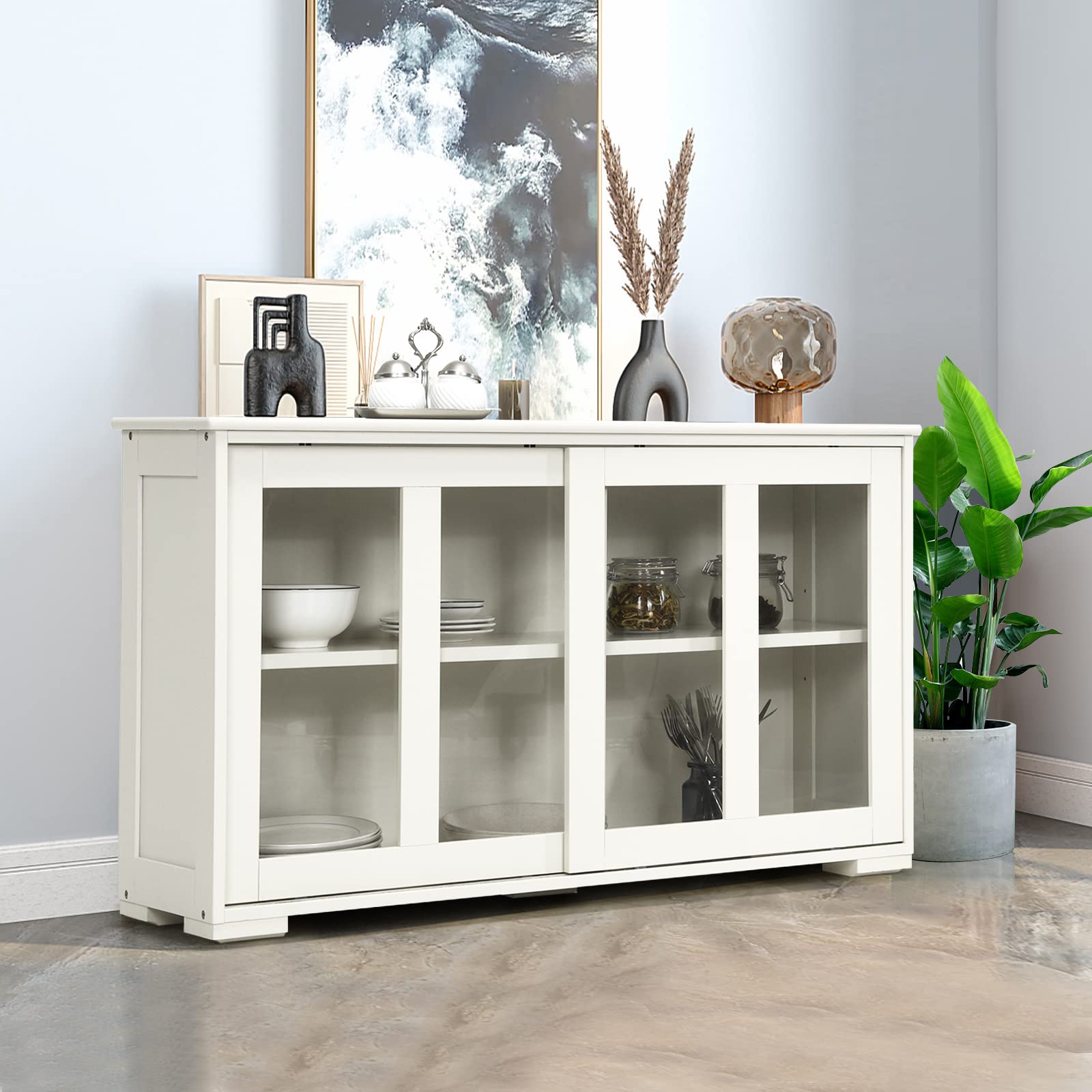 Armadio credenza 2 ante MDF stampa con motivo forestale HENDRICK