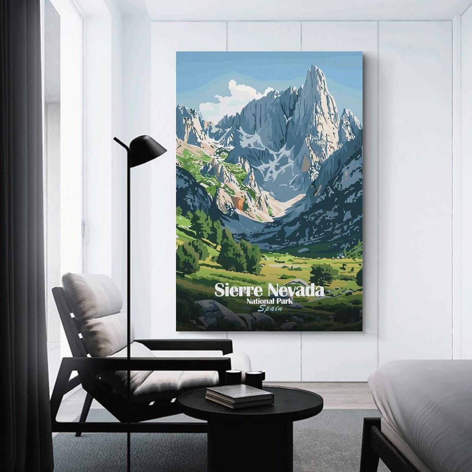 Junmoney Unframe-Style-3 Sierra Nevada National Park Spain Wall Picture Print, 24X36inch(60X90cm), For Living Room, Bedroom, Office Or Hallway, An Adaptable Decor Piece For Home Use