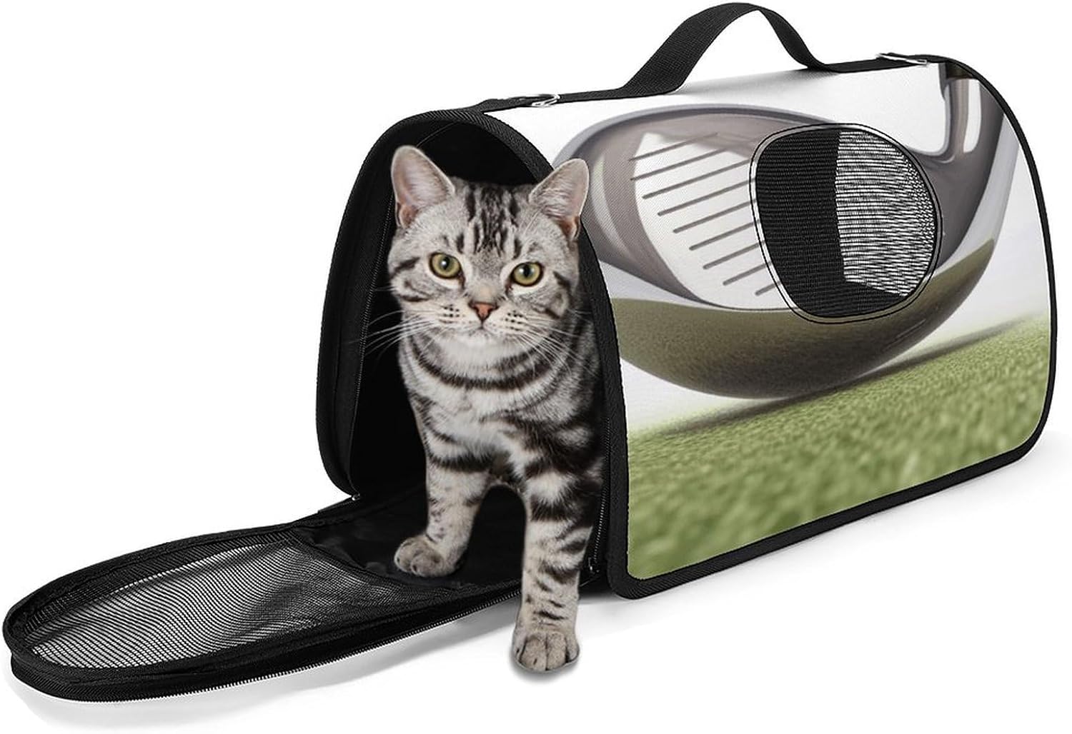 Pet Handbags, Golf Club Printed Pet Handbags,folding Pet Bags,new Pet Handbags,universal Pet Handbags, 45X26X23.5cm