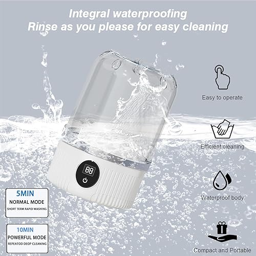 Miniatura 5 de Mini lavadora portátil mejorada 2025 para viajes, lavadora de ropa interior, calcetines de limpieza profunda, ropa interior, ropa de bebé, para el