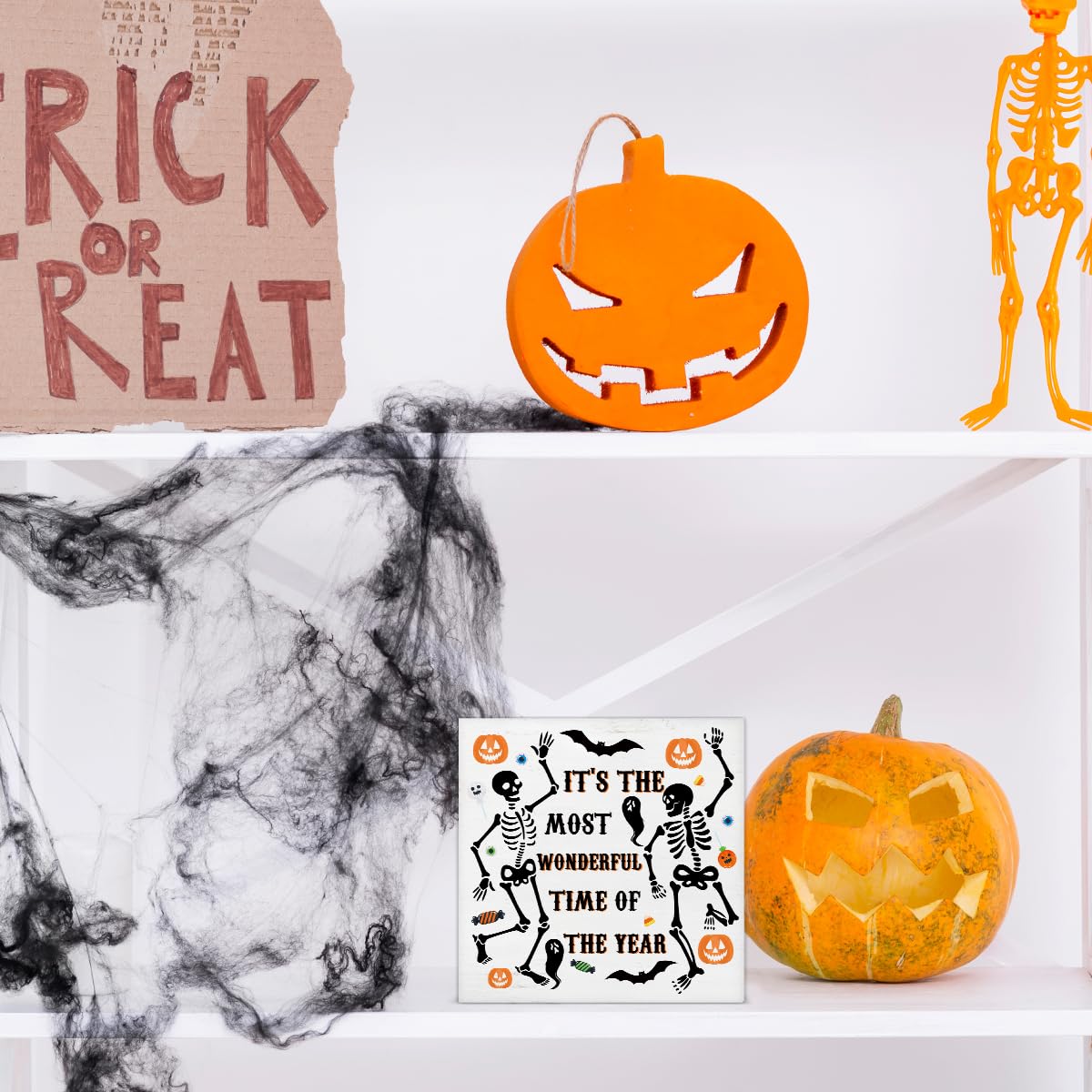Halloween Tischdekoration – Bewegliches Skelett Im Sarg Mit Blumen, 30,5 Cm, Gruselig & Lustig