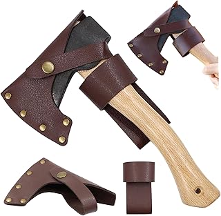 Jcasbdn Hatchet Vaina colgable hattet de Acero frío con Hebilla de la Cintura Herramientas Protectoras de jardinería para Elementos Esenciales de leñador