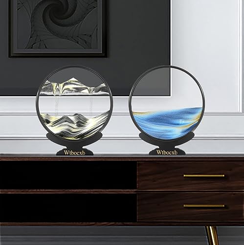 Miniatura 7 de Imagen artística de arena en movimiento, movimiento líquido, 14 pulgadas, decoración del hogar, grande, dinámica, 3D, arena de mar profundo, adornos