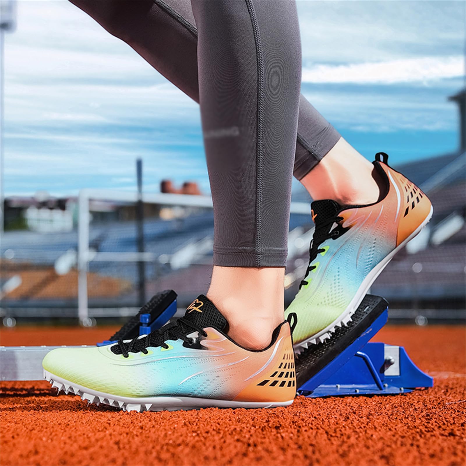 Zapatillas De Atletismo para Hombre Mujer Niño Y Niña Ligeras con 7 Clavos para Carreras Saltos
