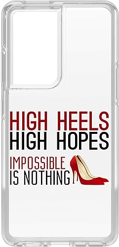 DistinctInk Clear Shockproof Hybrid Case for Samsung Galaxy S21 Ultra (6.8" Screen) - TPU Bumper, Acrylic Back, Tempered Glass Screen Protector -