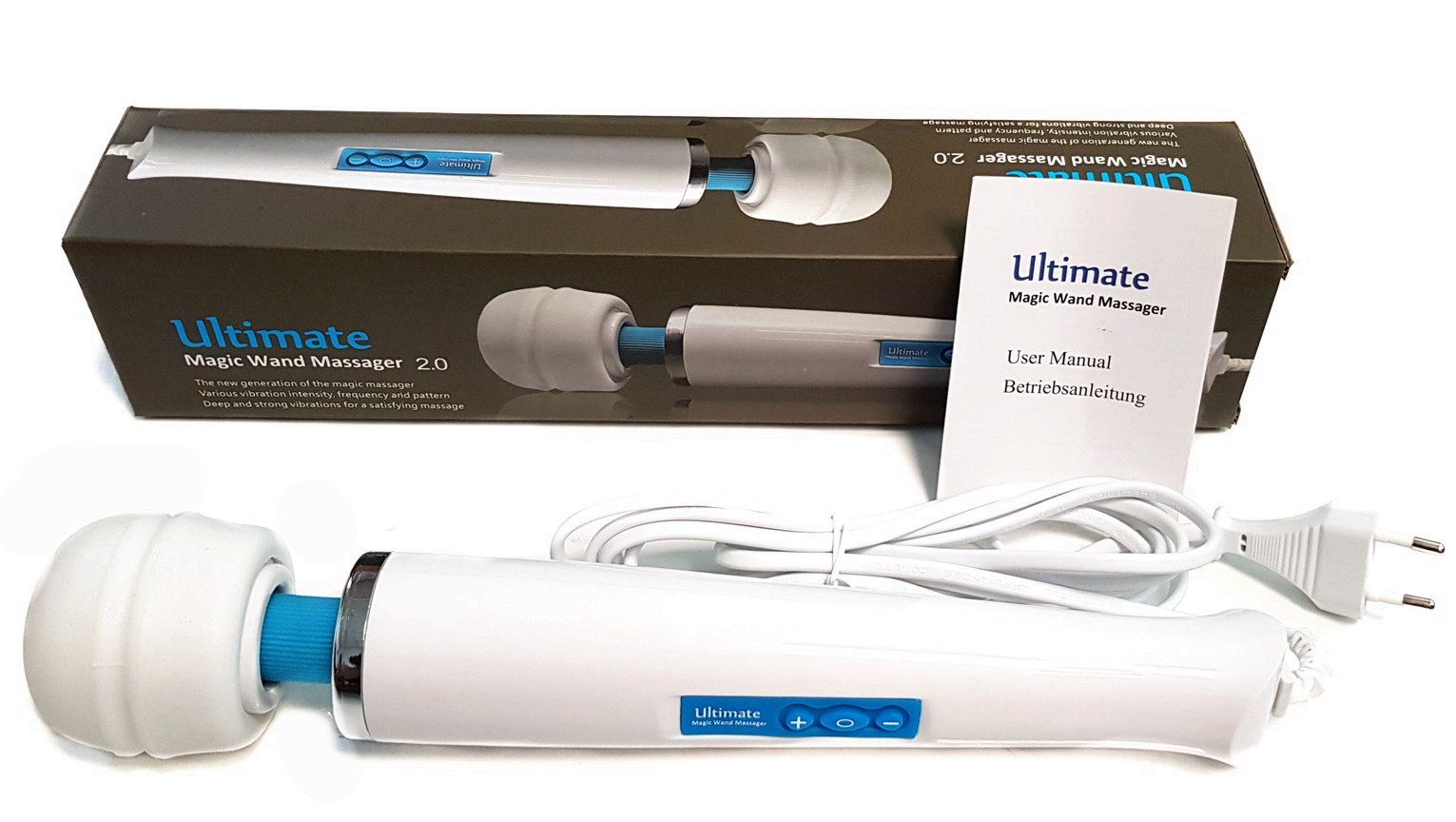 Ultimate Magic Wand Massagestab 2.0 mit Metallkopf, die neue Generation, extrem starke Vibration