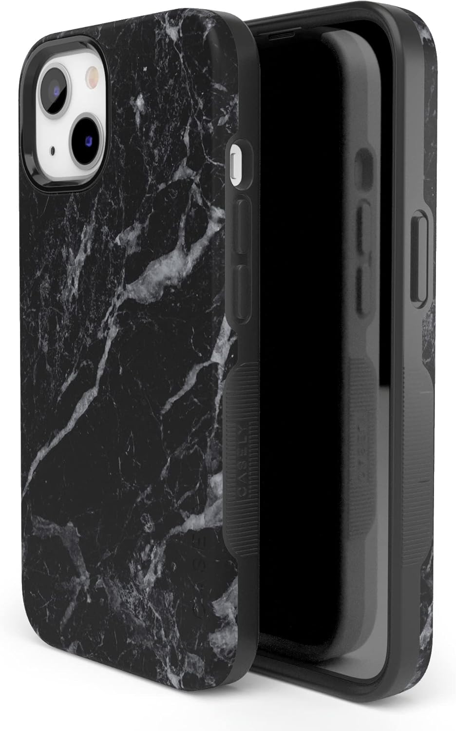 Casely iPhone 13 Case | Black Pearl Marble | Bold Protective Design | Compatible with MagSafe