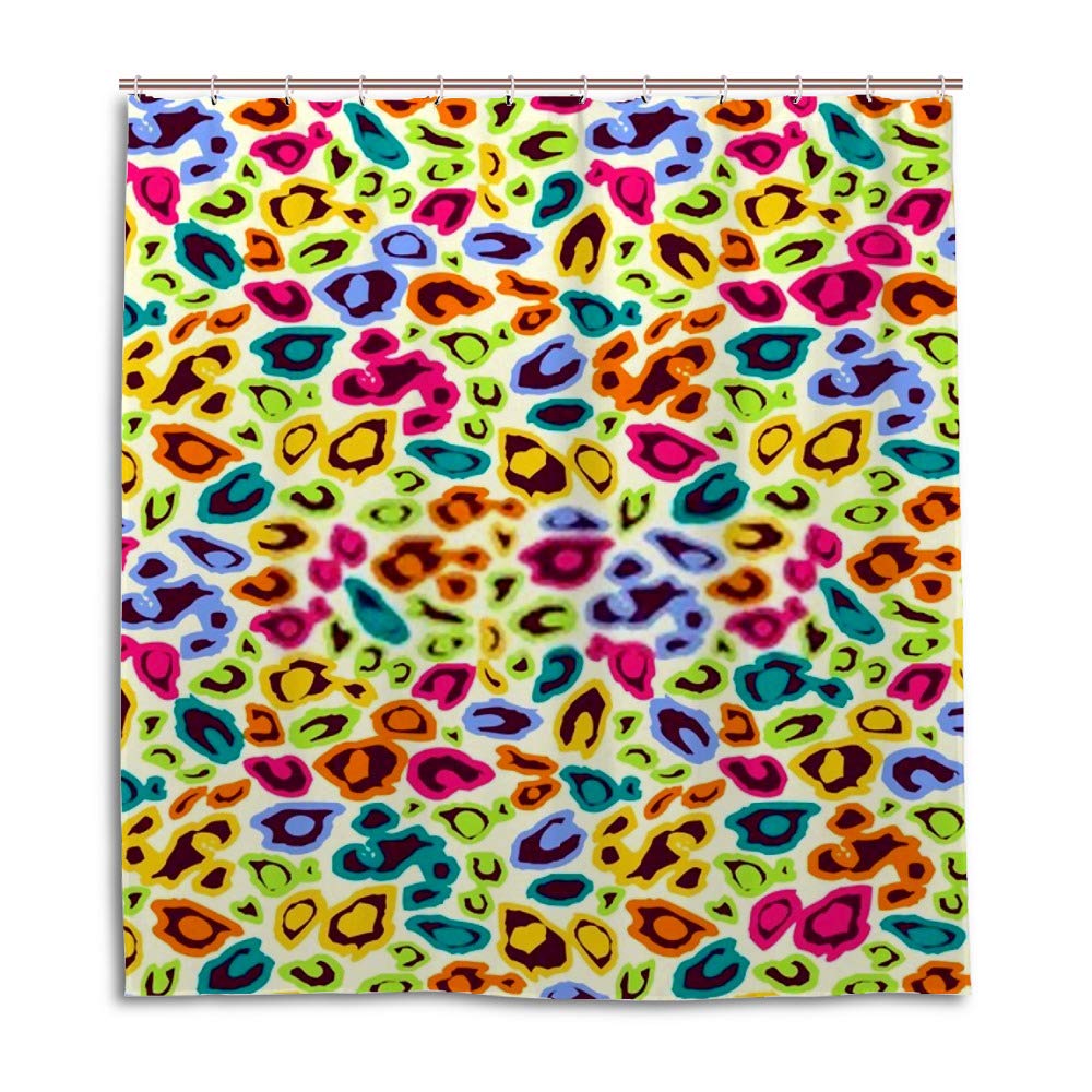 Rideau de douche coloré en tissu polyester 180x180 cm avec 12 crochets