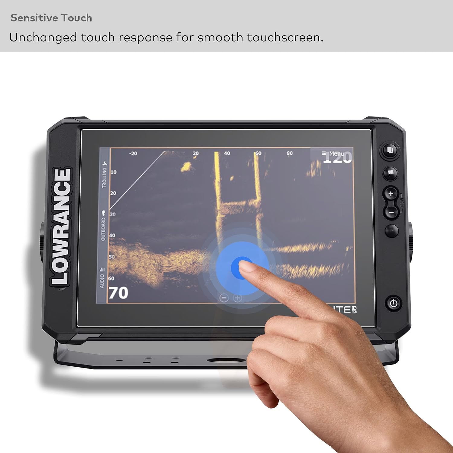 Premium Tempered Glass Screen Protector for Lowrance Elite FS 10 Inch Touchscreen Fish Finders Accessories Anti Scratch (HD Clear)