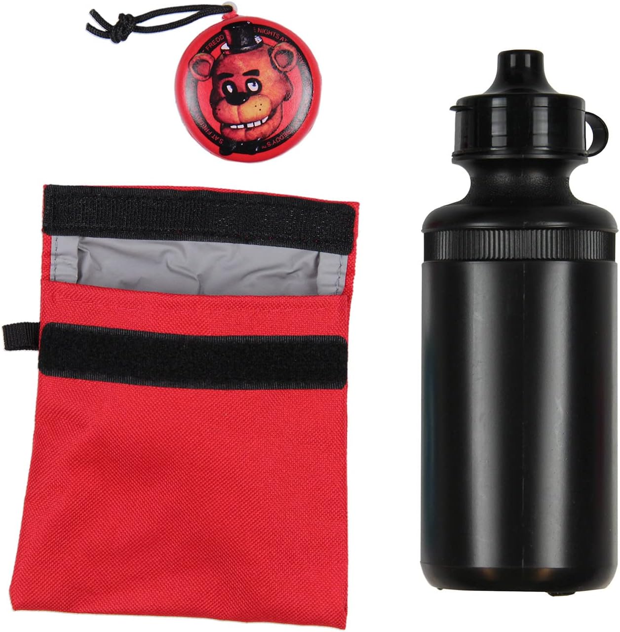 Bioworld Five Nights At Freddy's 16" Backpack Lunch Box Water Bottle Lunch Kit -5 Piece Set