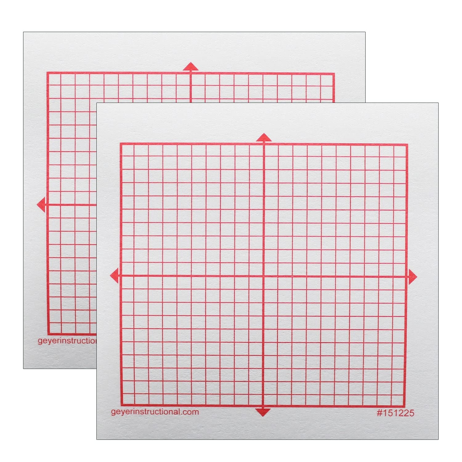 Geyer Instructional Graphing 3M Post-it(r) Notes, XY Axis, 20 x 20 Square Grid, 4 Pads Per Pack, 2 Packs