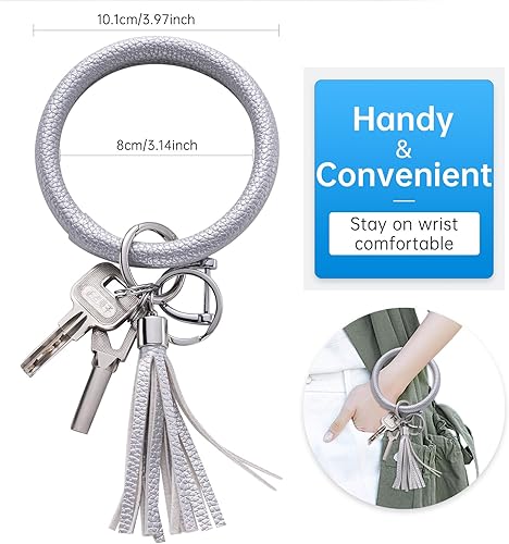 Miniatura 3 de Compatible con llavero de automóvil, PlateadoBlanco (SILVER+WHITE)