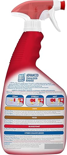 Miniatura 2 de OUT! PetCare - Spray removedor de olores y manchas para mascotas, limpiador de alfombras y pisos, desodorante para perros y gatos, fabricado en