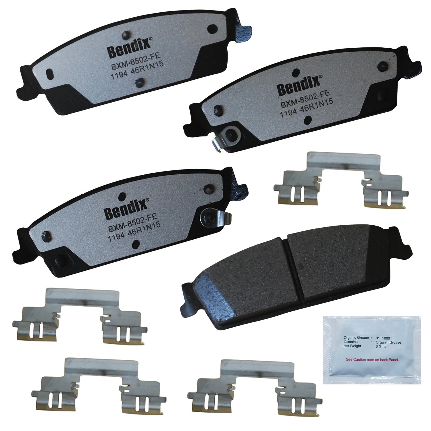 Bendix Fleet Metlok PBD1194 Semi-Metallic Rear Brake Pads for Select Models Cadillac Escalade,Escalade ESV,EXT,Chevrolet Avalanche,Silverado 1500,Classic,Suburban,Tahoe,GMC Sierra,Yukon