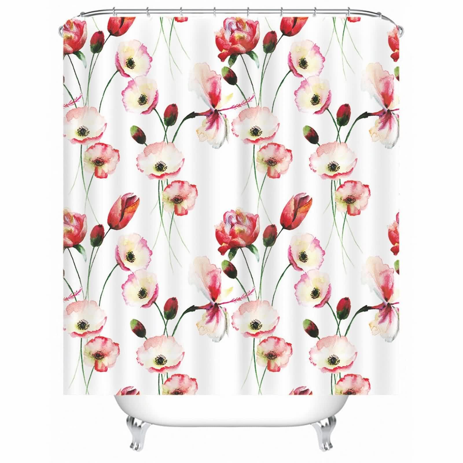 Rideau douche moderne double tissu blanc de qualité supérieure 200x180