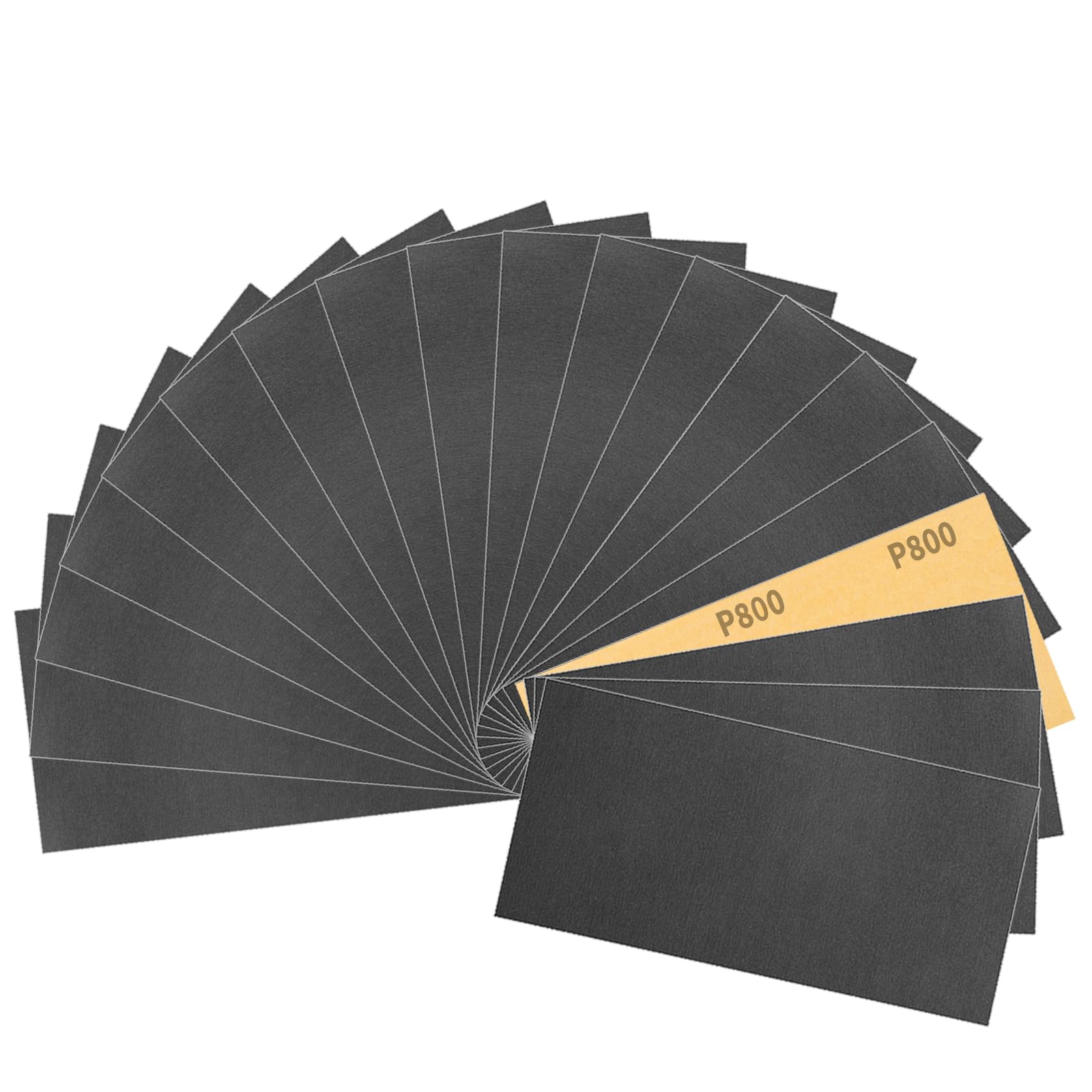 Sruhrak 30 Pieces Sandpaper 9.3 x 23 cm Waterproof Sanding Paper 800 Grits Sanding Sheets Set for Wood Metal Automotive Plastic Surface Preparation