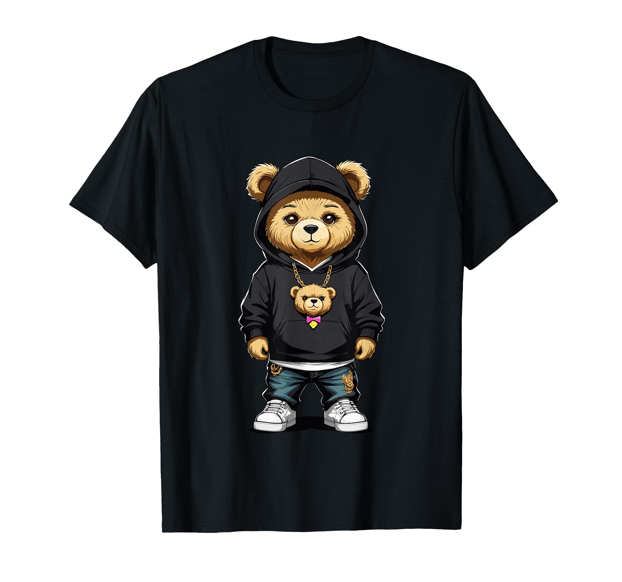 Teddy Bear Gangster in Hip Hop Street Clothes T-Shirt