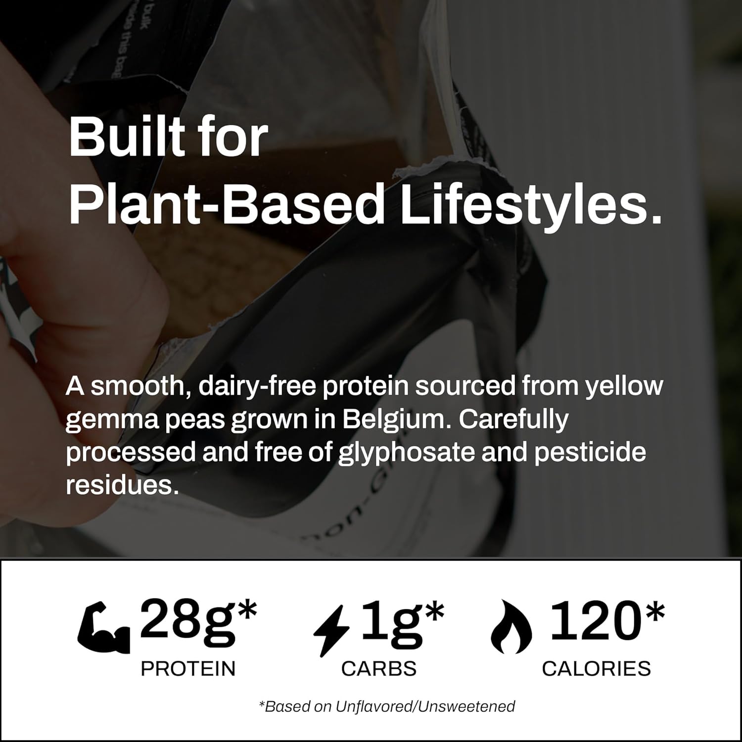 True Nutrition Pea Protein Isolate Powder - 25g Vegan Plant Protein per Serving - Non-GMO, Gluten Free, Dairy Free, Soy Free - Chocolate Fudge Brownie - 1 lb