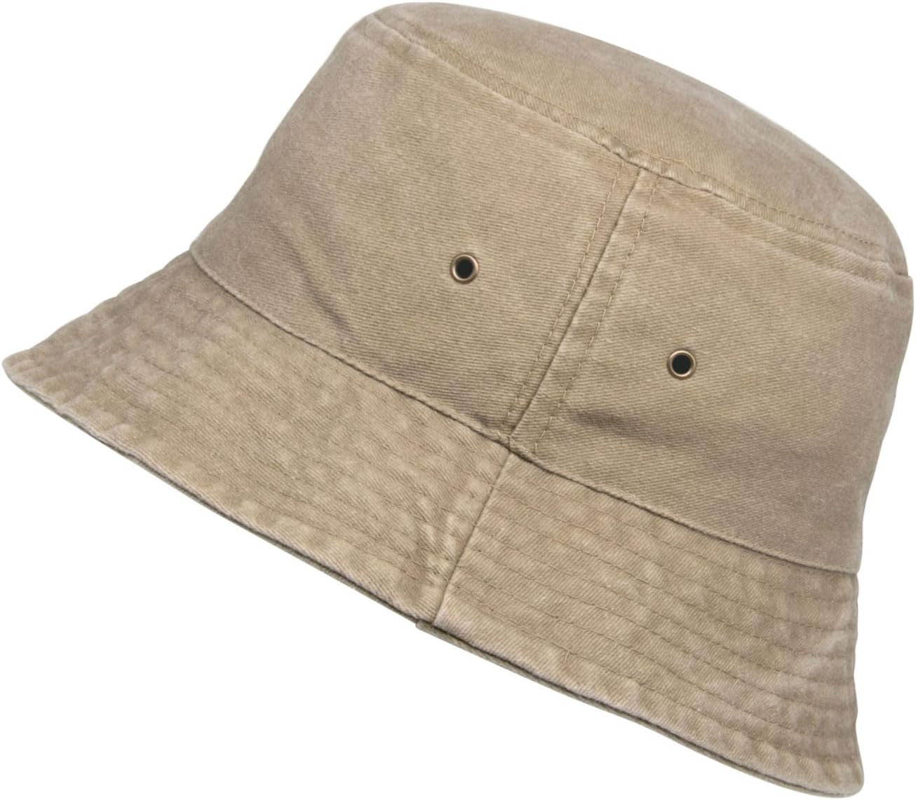 YAMEIZE Vintage Washed Cotton Bucket Hat - for Women Men UV400 Protection Beach Washed Fishmen Cap Sun Hat Fishing Outdoor