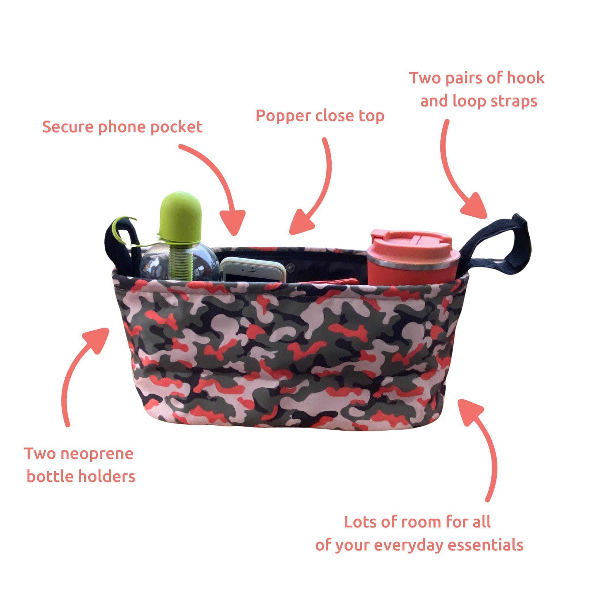 BundleBean, Buggy Organiser, Storage Bag for Pushchairs, Includes Nappy Pouch - Image 2