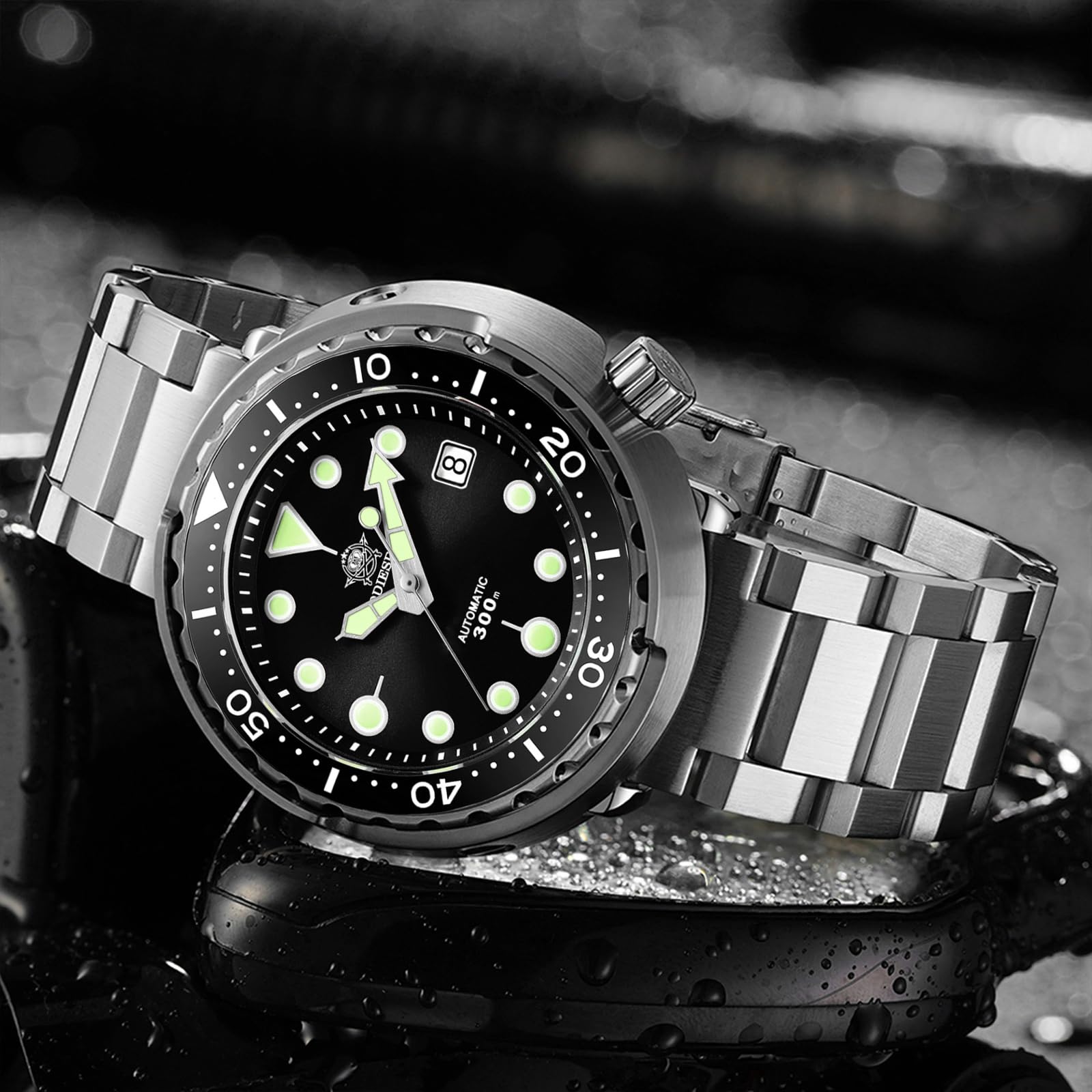 ADDIESDIVE Herren Automatik Automatikuhr Elegant Lässig Mechanisch Armbanduhren Mit Saphirglas Edelstahlarmband/taucheruhr Herren