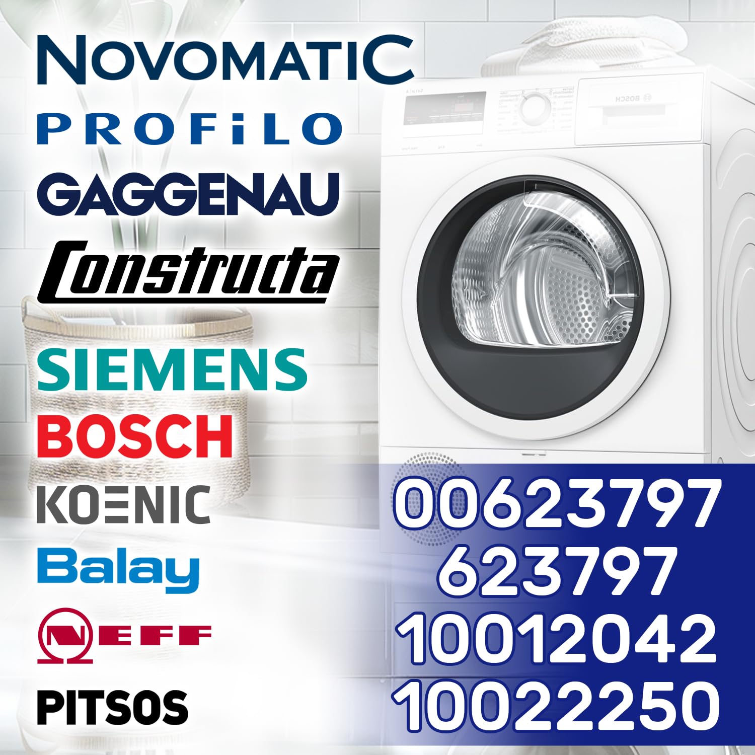 Serratura Per Asciugatrice Bosch E Siemens - Ricambio Originale 623797 7,5x4,3x2,5 Cm - Foto 6