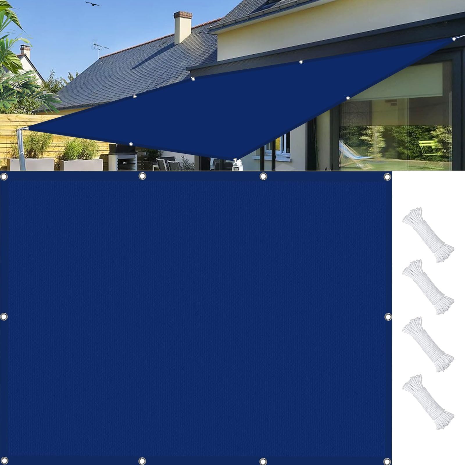 Voile d'ombrage anti-UV et étanche pour créer un coin de fraîcheur sur votre terrasse