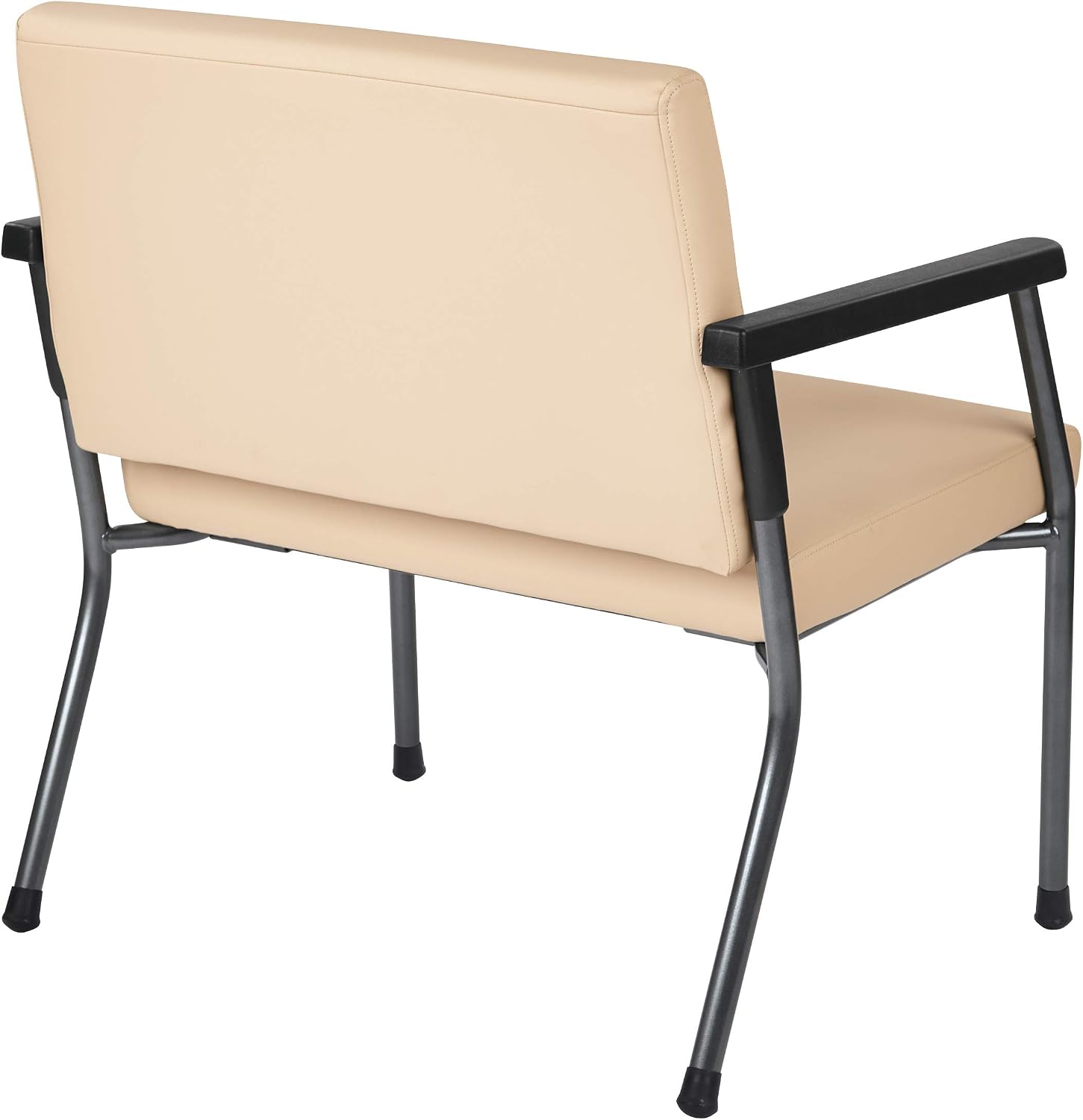 Office Star Bariatric Big and Tall Medical Office Chair with Oversized 29 Inch Wide Seat and Sturdy Metal Frame with Back Reinforcement, 500 Pound Limit, Dillon Buff Faux Leather Fabric
