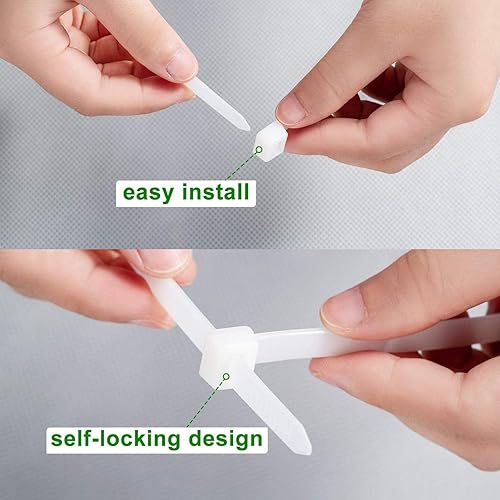 Miniatura 4 de Bridas extra largas de 48 pulgadas blancas Bridas grandes para cables uso pesado exterior 250 lbs plástico de nailon grueso Bridas 18 piezas