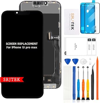 SRJTEK For iPhone 13 Pro Max, Soft OLED + 120Hz Compatible LCD Panel, Screen Replacement, Touch Panel Set, 6.1-inch, Compatible with A2643, A2484, A2641, A2644, A2645, iPhone 14, 3 Models, LCD