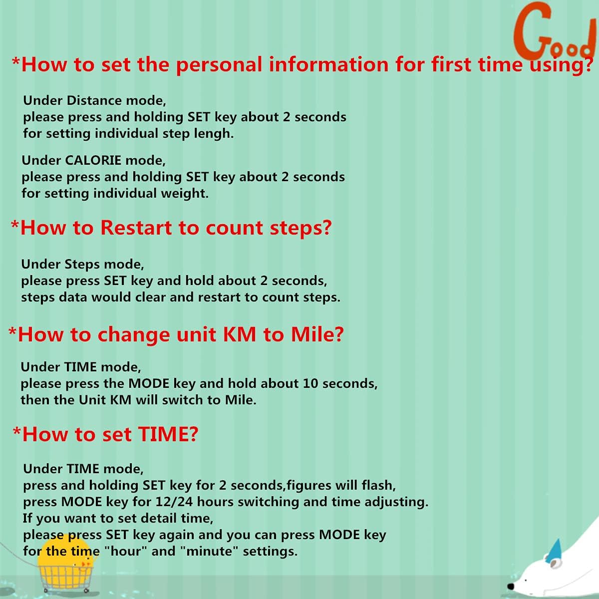 FormVan Fitness Tracker Pedometer Watch for Walking Running Step Calorie Counter for Men Women Kids, Black : Sports & Outdoors