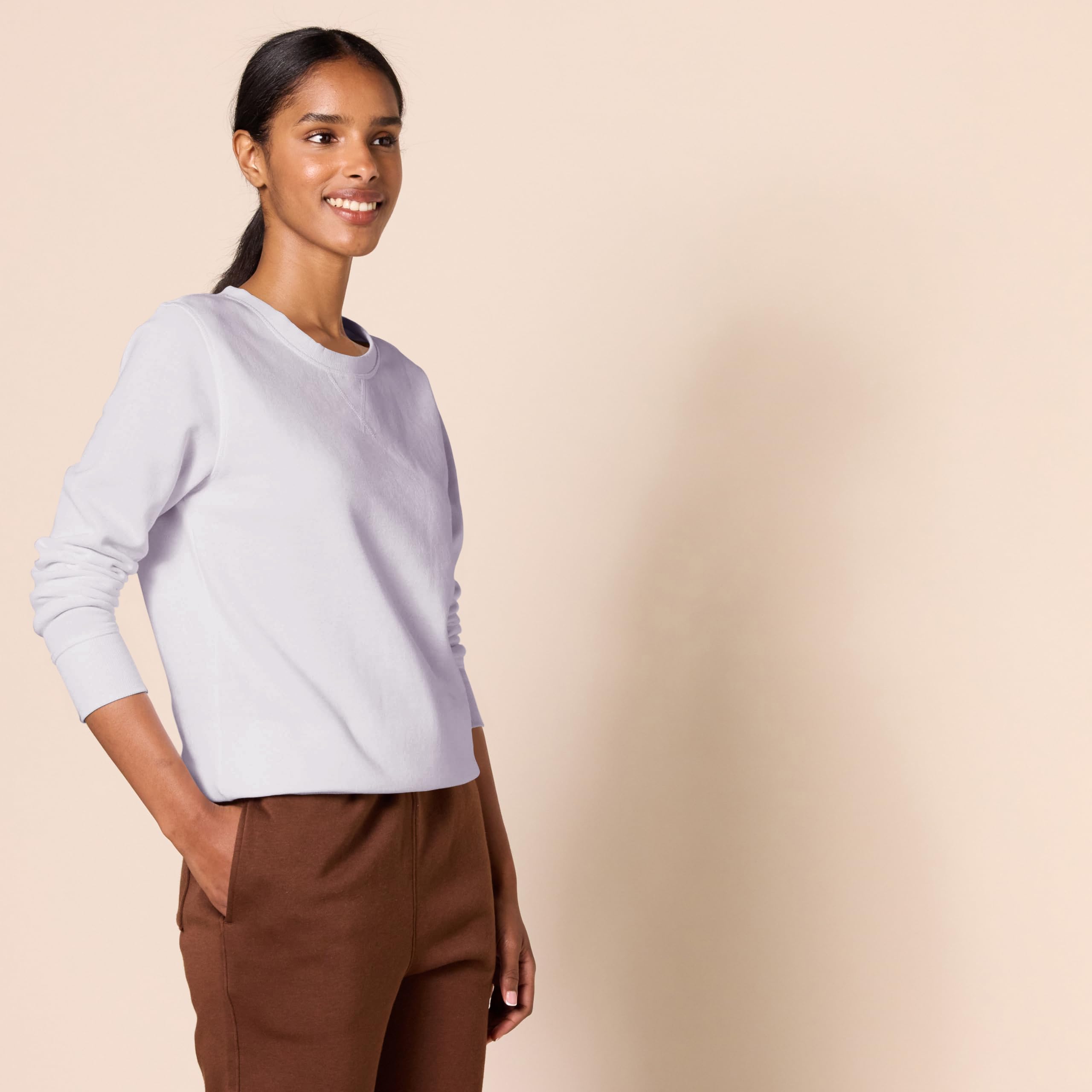 Amazon Essentials Felpa in Pile Girocollo (Disponibile in Taglie Forti) Donna