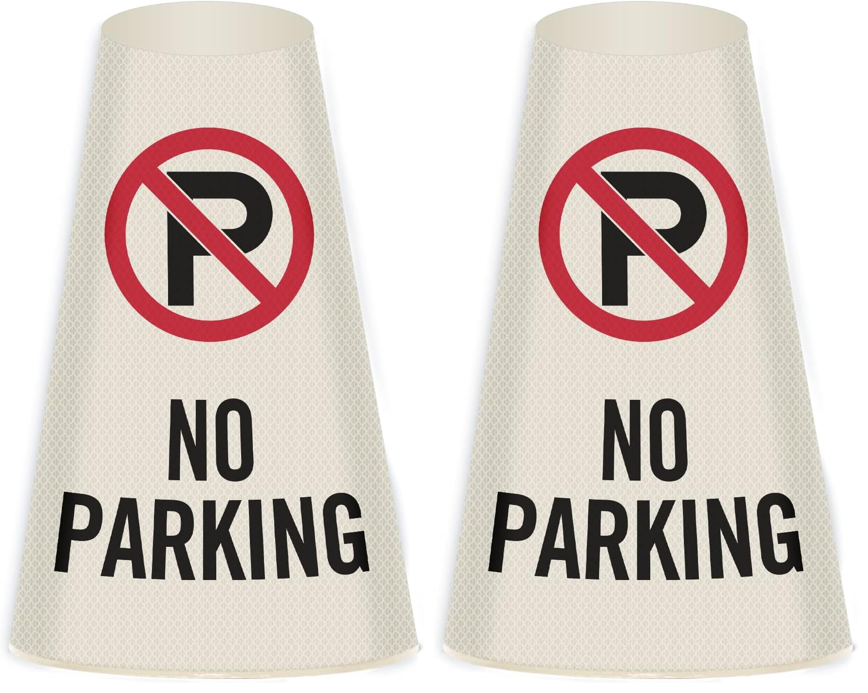 SmartSign 6-Pack "No Parking" Reflective Cone Message Sleeve Collar with Symbol, 360-Degree Visibility, Non-Adhesive Vinyl Signs for Traffic Safety Cones, 3-Side Print [Cone Not Included] — Amazon image 20