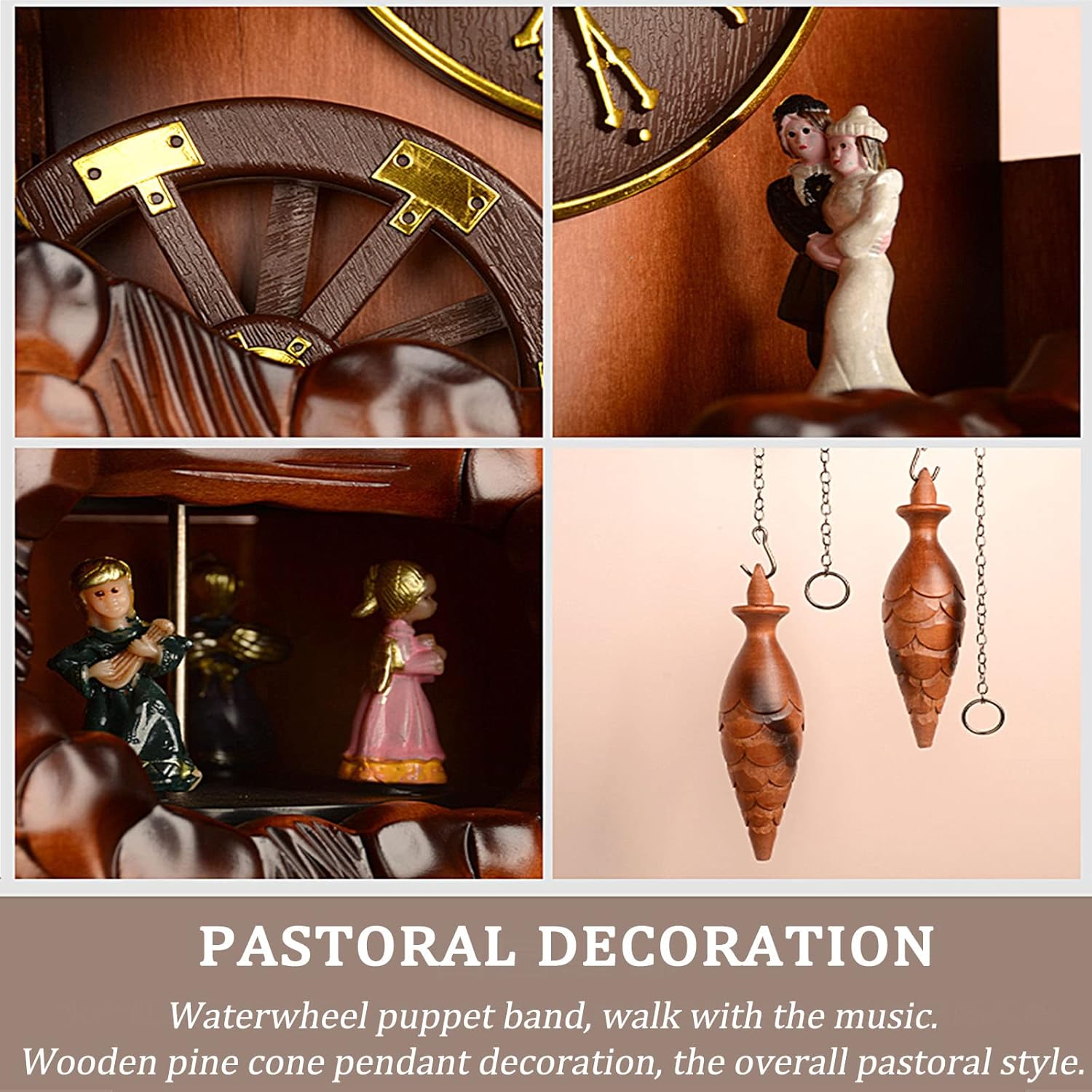 Cuckoo Clocks for Wall,Cuckoo Clocks,Wall Clock,Handcrafted Wall Clock Home Decor Cuckoo Clock Solid Wood Carved Clock Wall Decor Vintage Brown Decor Home Decor Office Decor