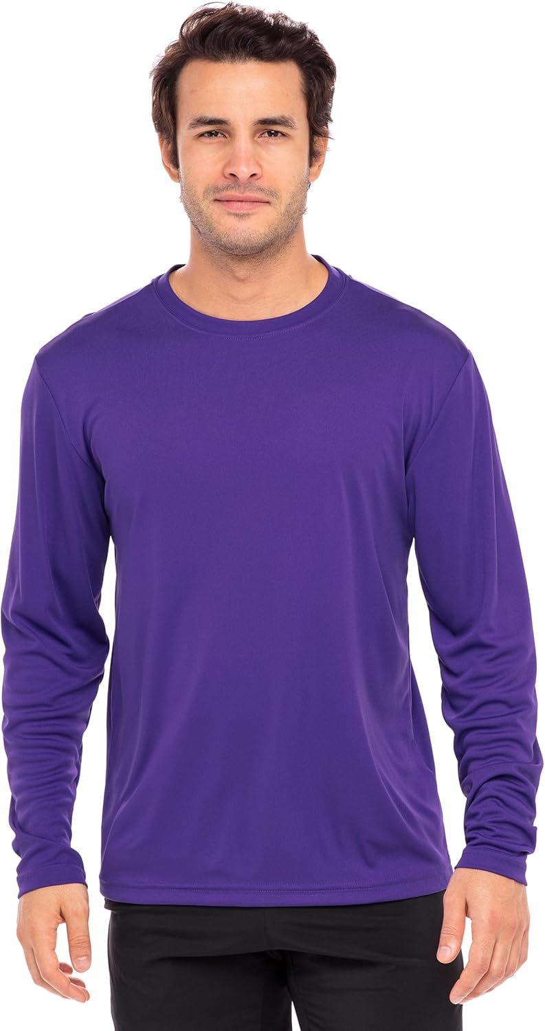Men's Long Sleeve Moisture Wicking Athletic Shirts, Dry Fit Long Sleeve UV Protection Shirts Men for Workout, Running, Hiking - Image 2
