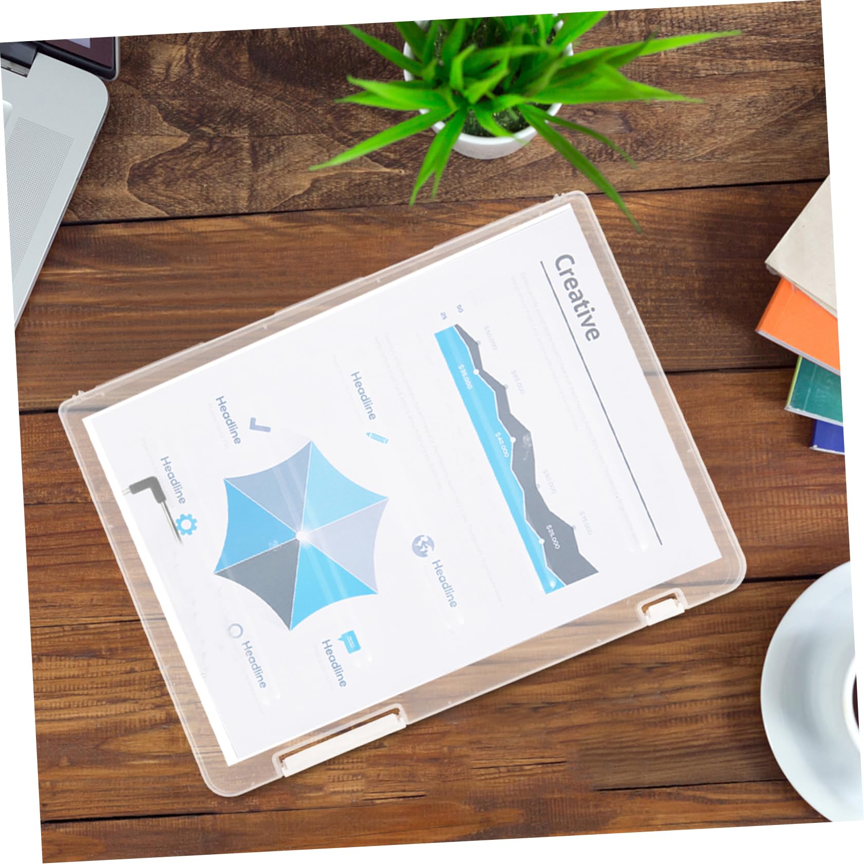 4piezas Caja De Almacenamiento De Archivos Transparente Organizador De Para Escritorio Archivador De Tarjetas Para Certificados Unidades Para Guardar Objetos