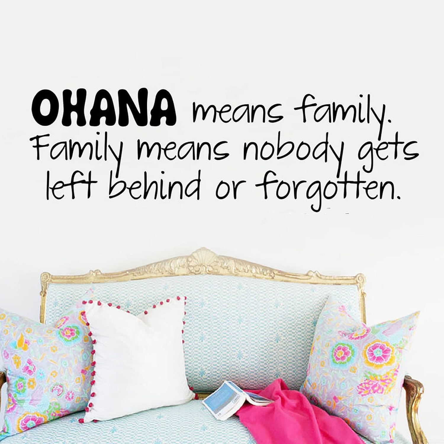 Wall Stickers, Wall Decorations for Living Room Family Inspirational Quote Decal DIY Art Mural Decor for Home Decoration Bedroom Living Room (Home-2-H)