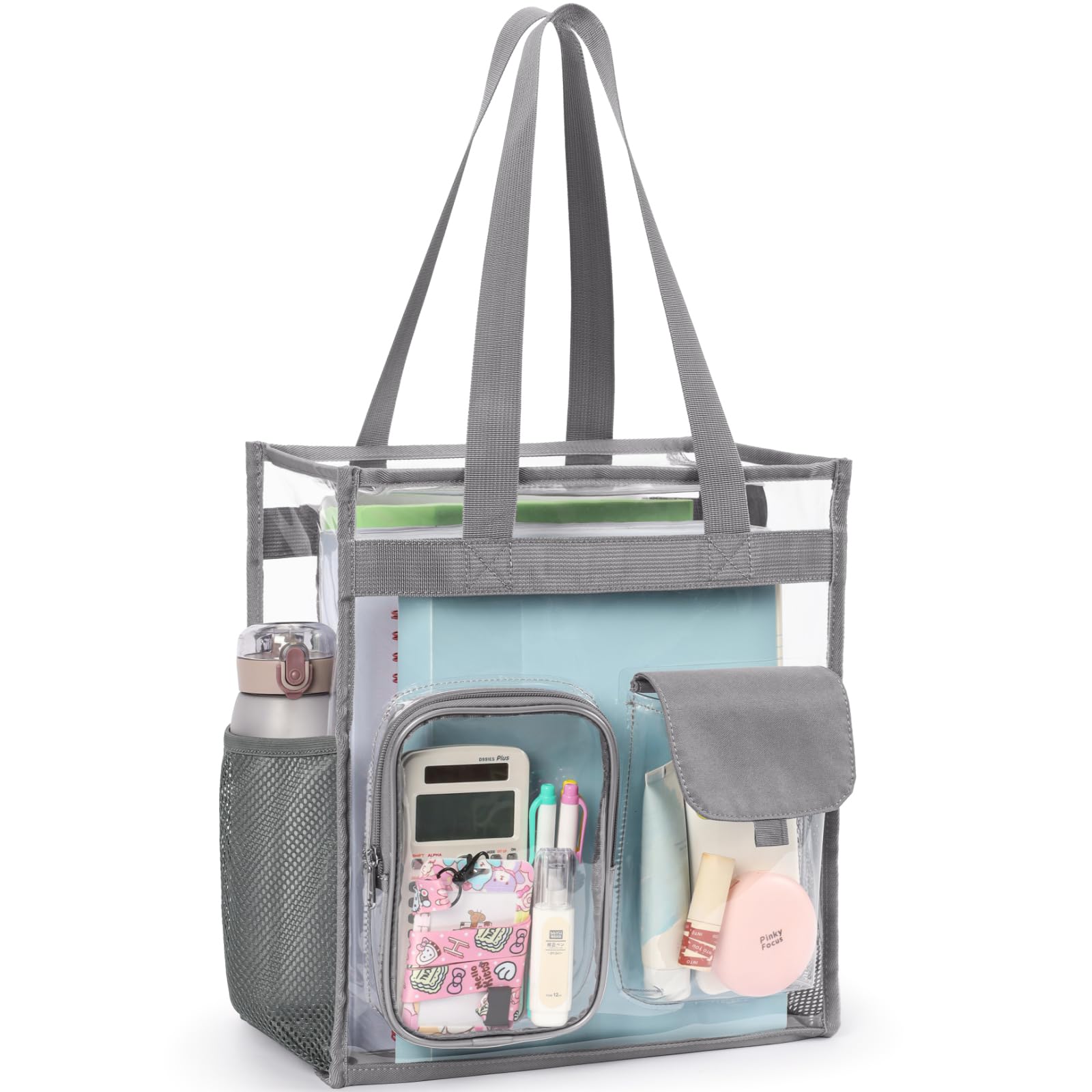 PACKISM Clear Tote Bag for School - Large Heavy Duty Clear Tote for Girls