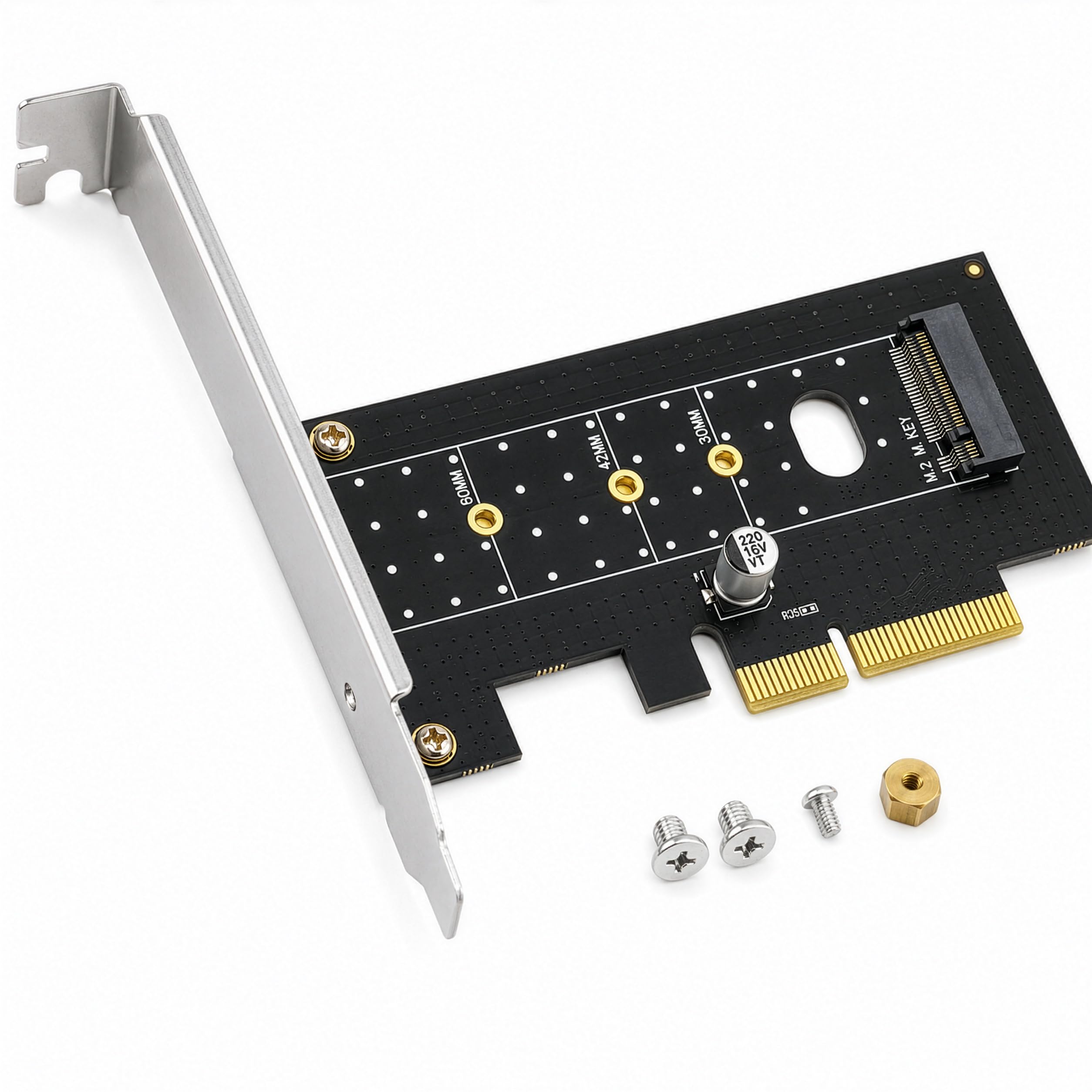 M.2 NVMe SSD NGFF to PCIE X4 Adapter M Key Interface Card Support PCI-e PCI Express 3.0 x4 2230-2280 Size M2 SSD M2 PCIE Adapter (M.2 SSD to PCIe x4)