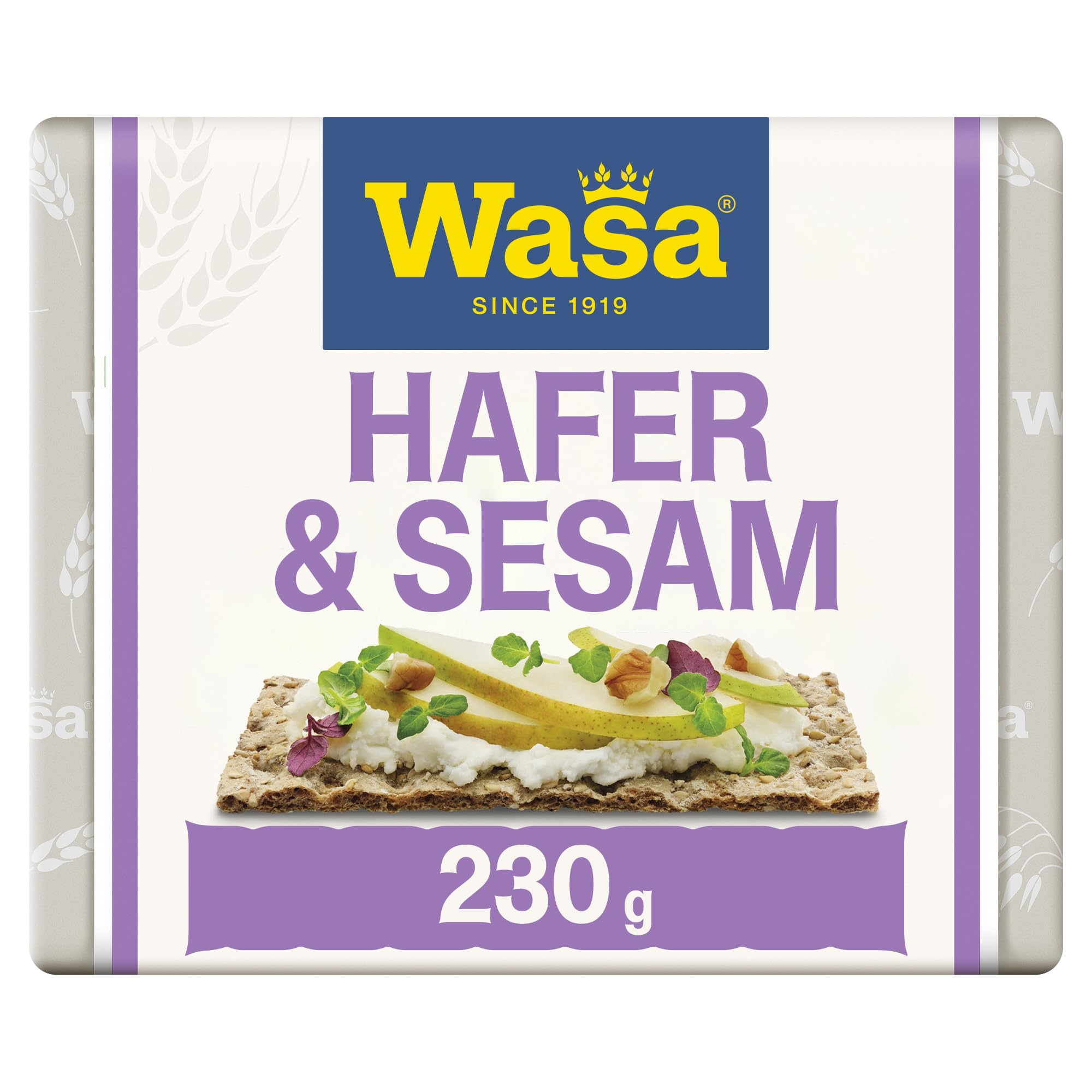 Wasa Knäckebrot Hafer & Sesam 12x230g | Das Milde Hafer & Sesam Knäckebrot, reich an Ballaststoffen