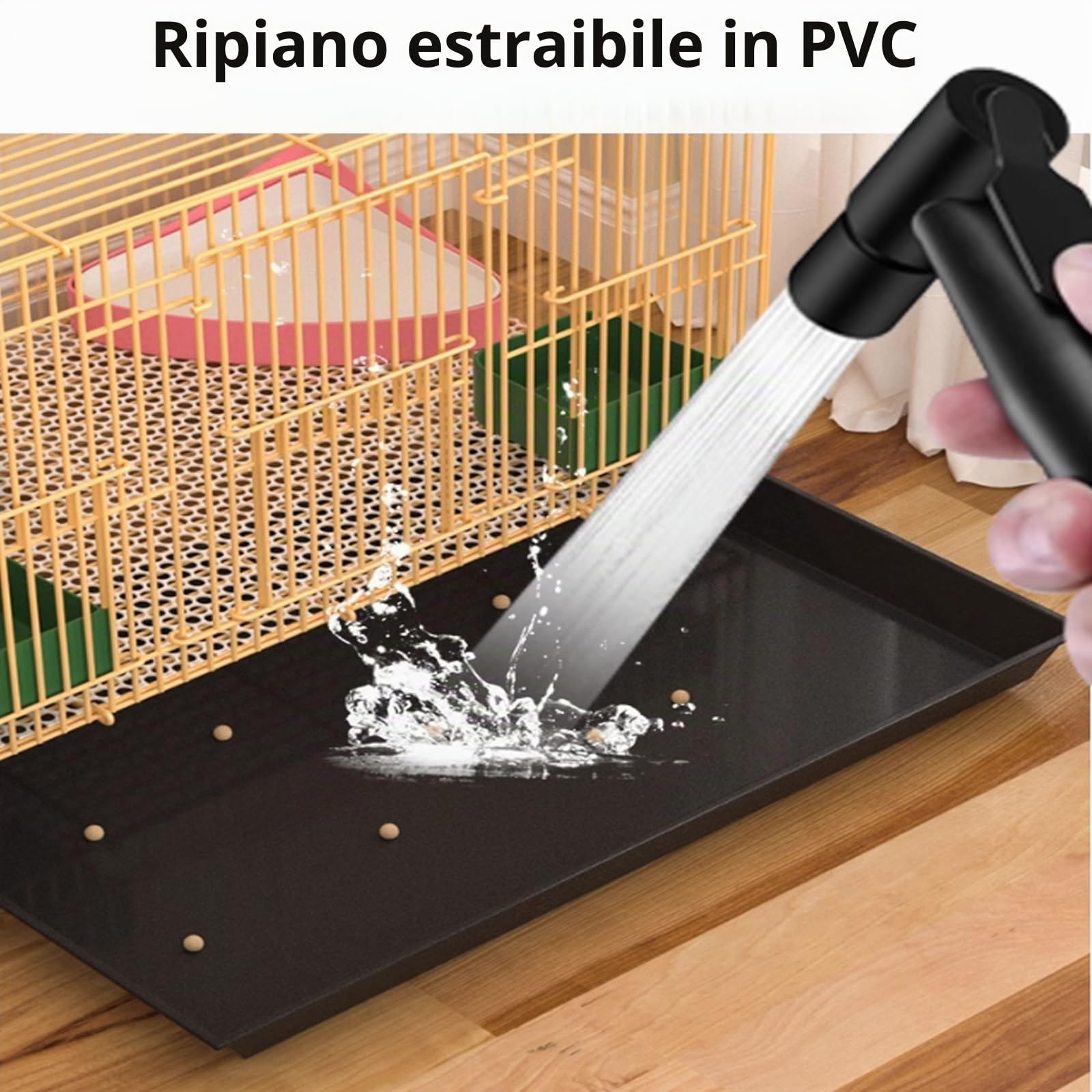 Gabbia per Conigli Pieghevole per Conigli/Gatti/Cochi D’India