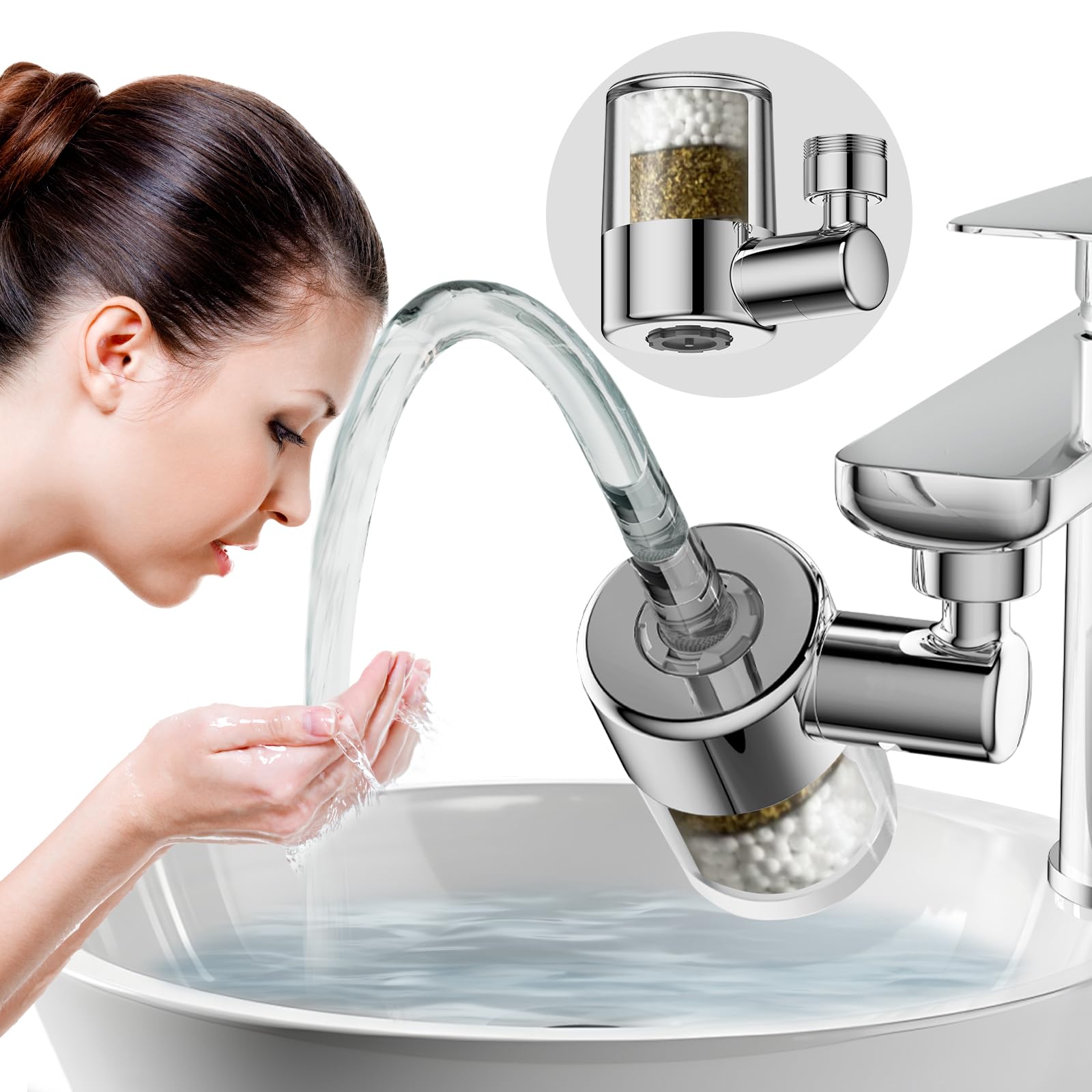 Filtre à eau pour robinet contre le chlore et calcaire de l'eau dure - 8