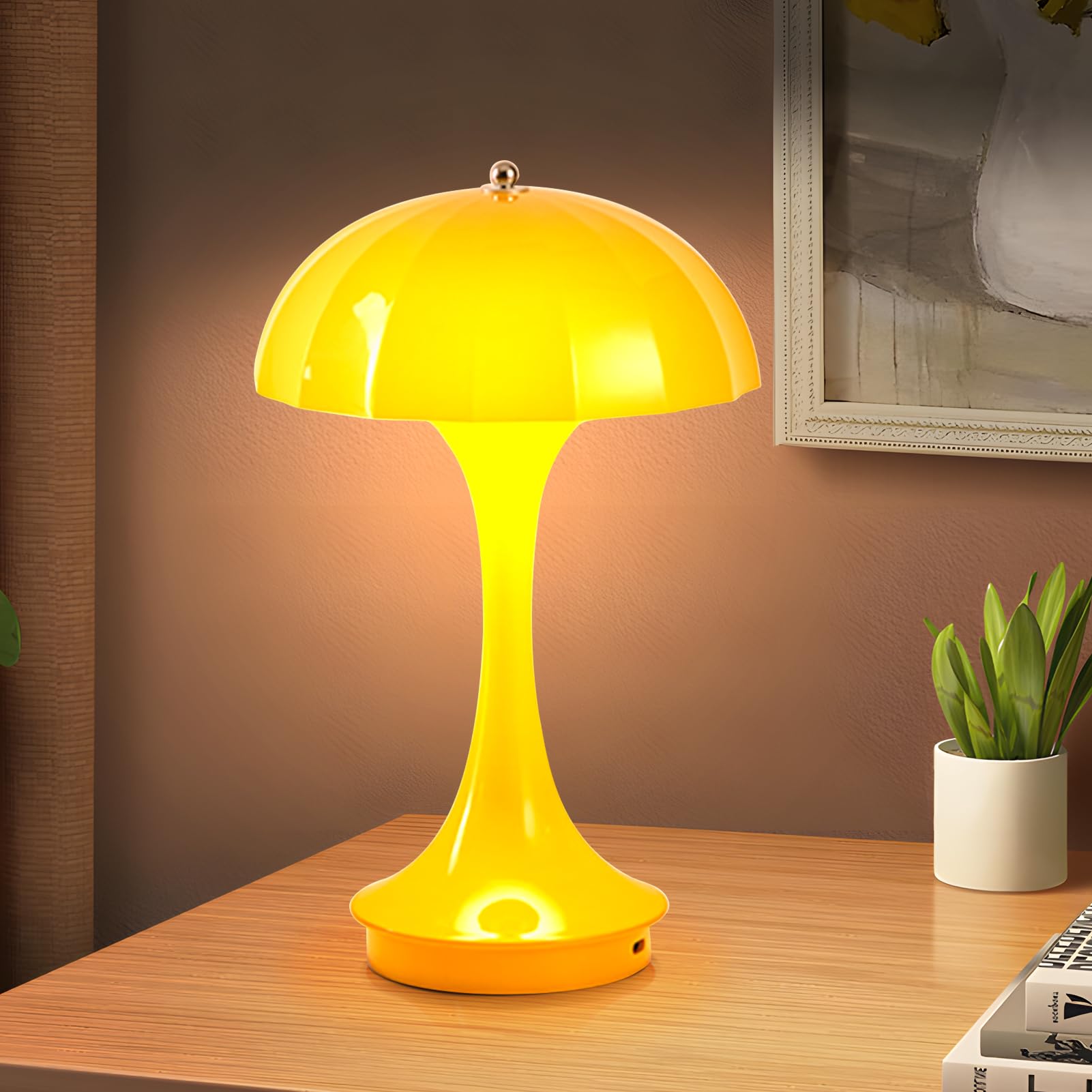 Lampe De Table LED Sans Fil Rechargeable - 3 Luminosités + RVB - Contrôle Tactile - IP54 Étanche - Pour Chambre, Restaurant, Camping - 11